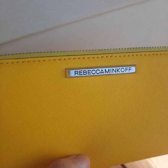 Rebecca Minkoff Zip Wallet Marigold Yellow - Picture 3 of 5
